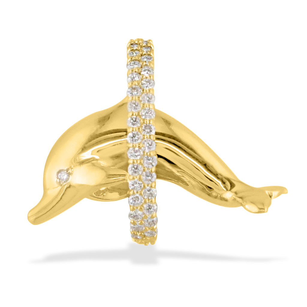 14k gold deals dolphin pendant