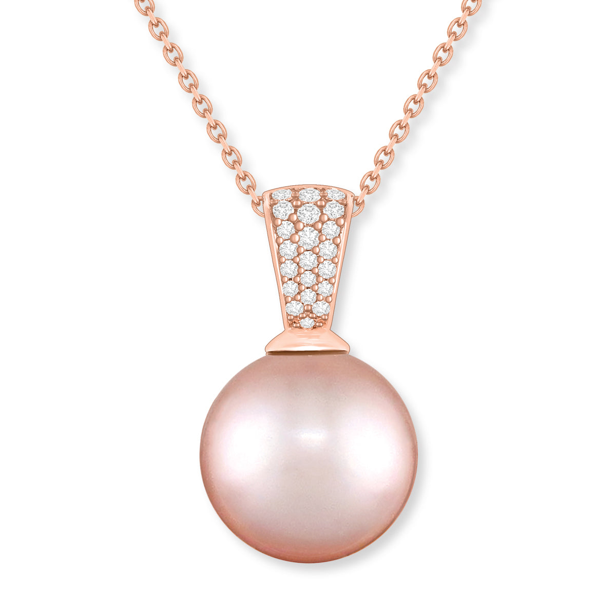 Pink Rosebud Natural Pearl Necklace – JewelryBlossom