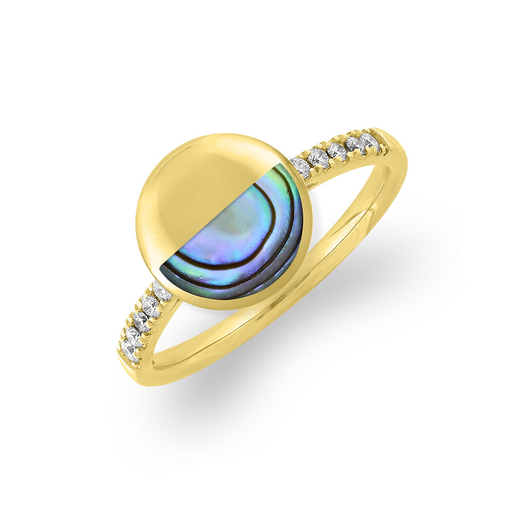 abalone ring gold