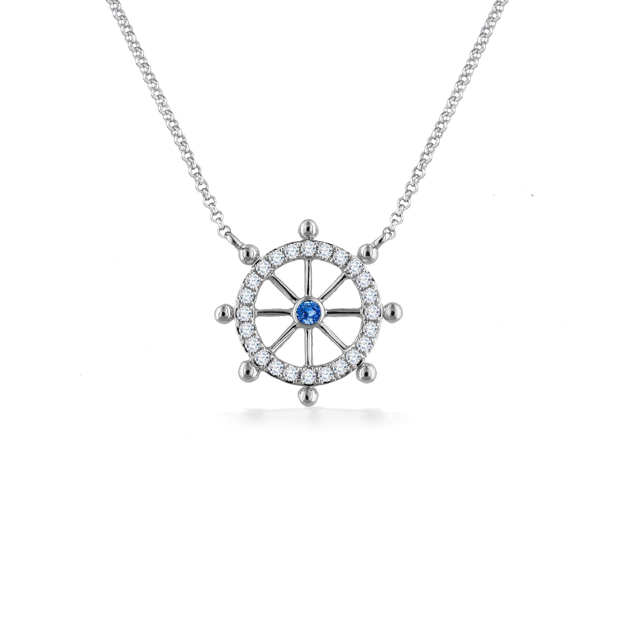 Solitaire Sapphire Pendant, Isla