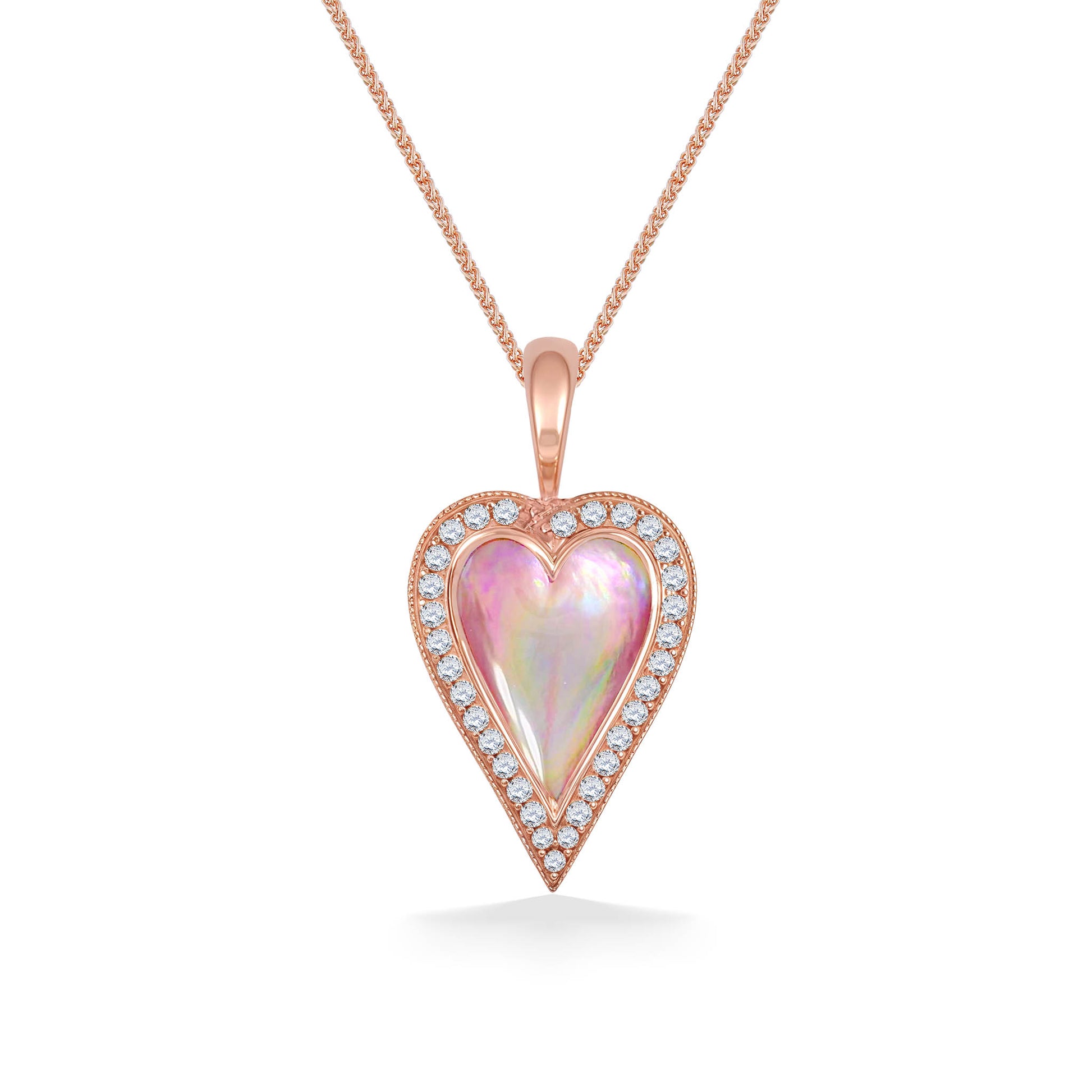 767710 - 14K Rose Gold - Kabana Heart Pendant