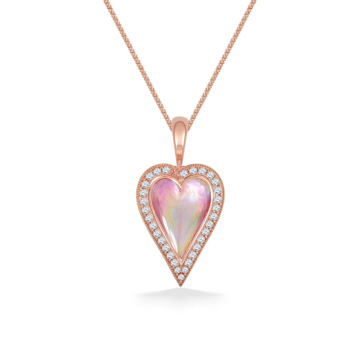 763423 - 14K Rose Gold - Kabana Heart Pendant