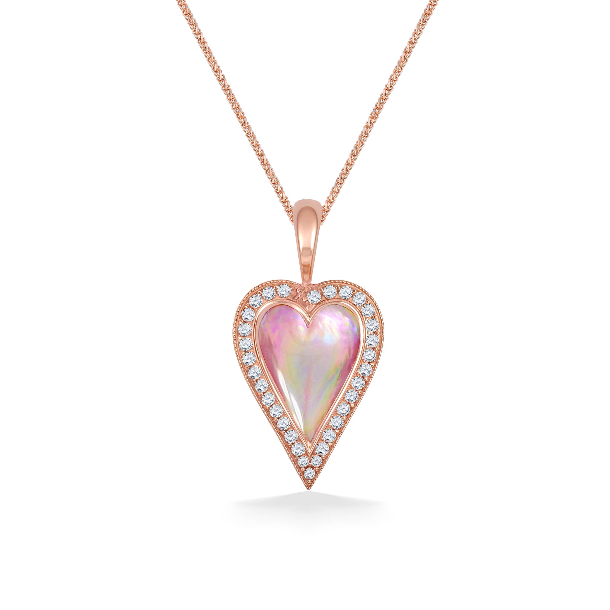 763423 - 14K Rose Gold - Kabana Heart Pendant