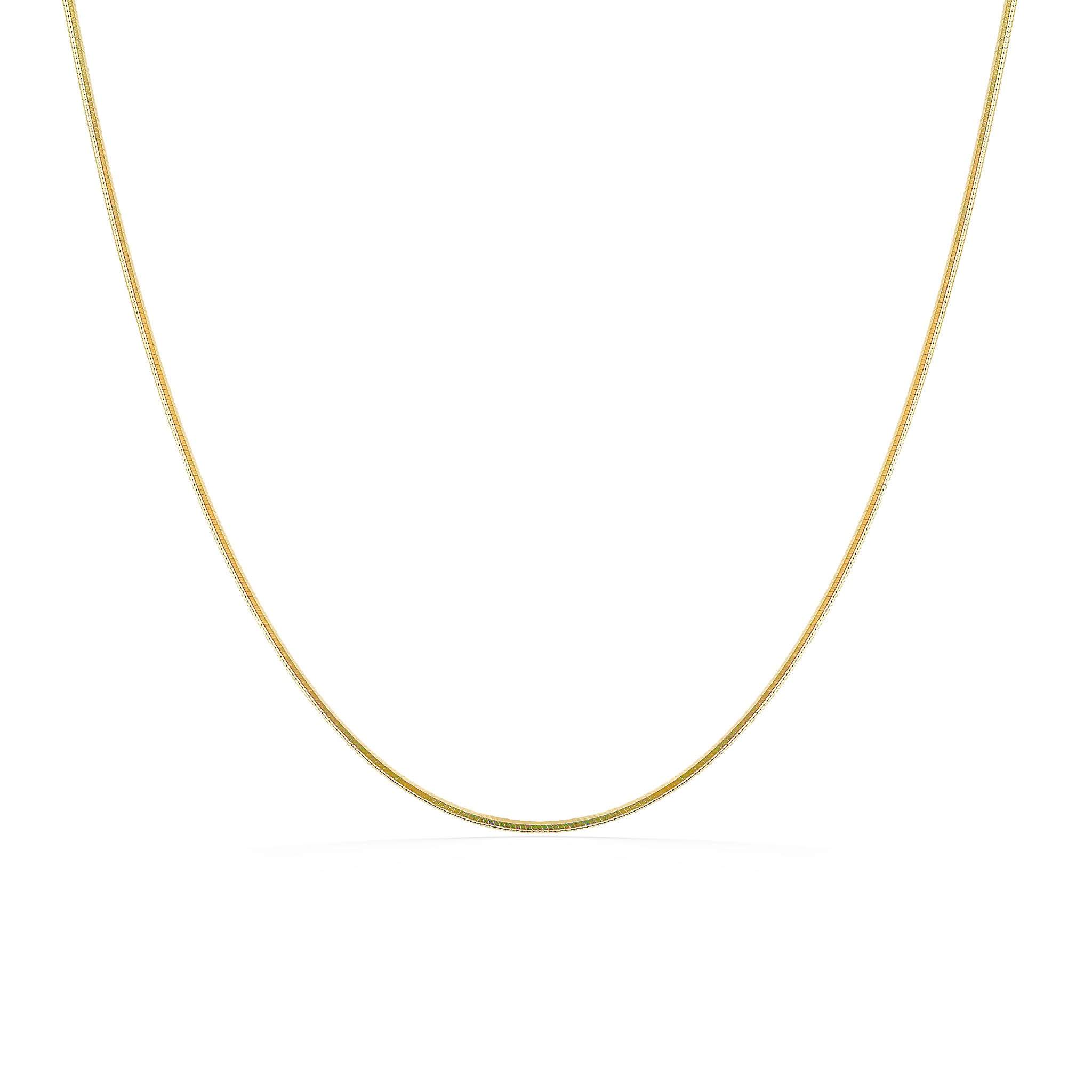 18 Diamond Cut Snake Chain 1.2mm 14K Yellow Gold
