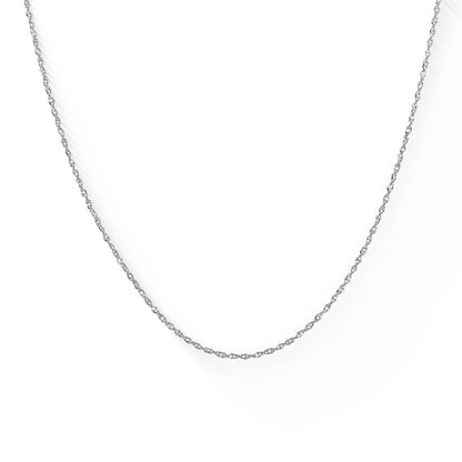 757295 - 14K White Gold - 20" Singapore Chain, 1.1mm