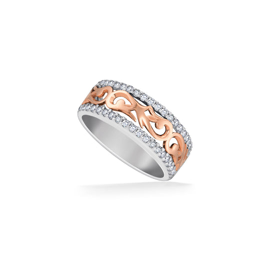 60993 - 14K Rose Gold and 14K White Gold - Nalani Ring