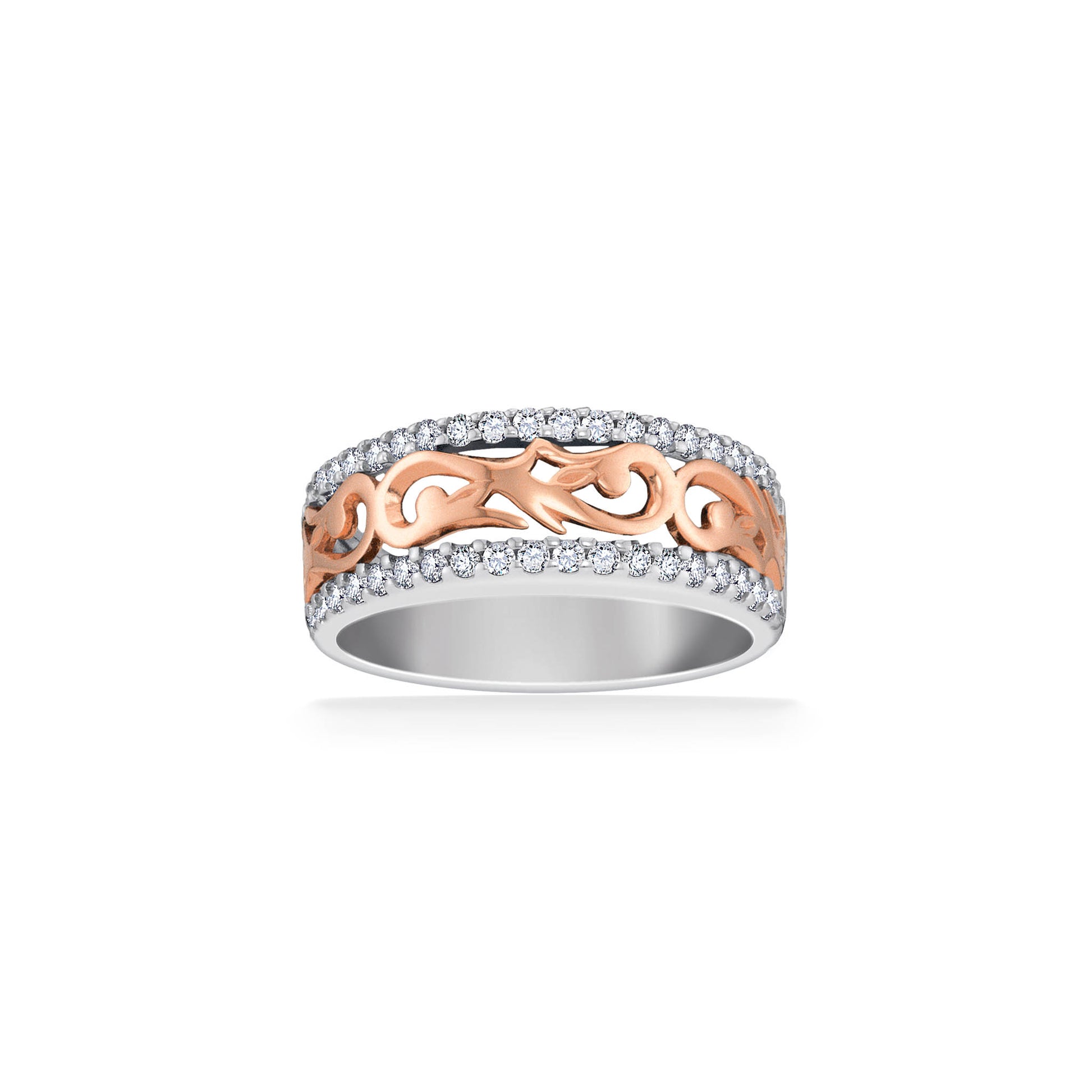 60993 - 14K Rose Gold and 14K White Gold - Nalani Ring