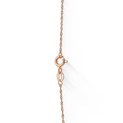 700158 - 14K Rose Gold - 20" Singapore Chain, 1.1mm