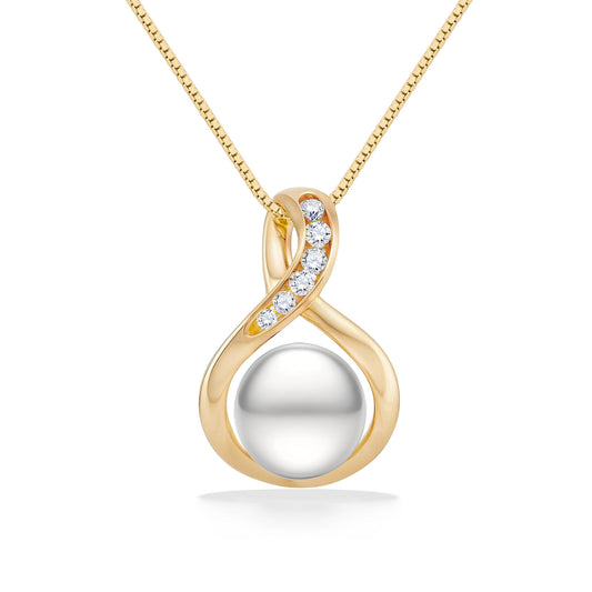 40409 - 14K Yellow Gold - Infinity Pendant