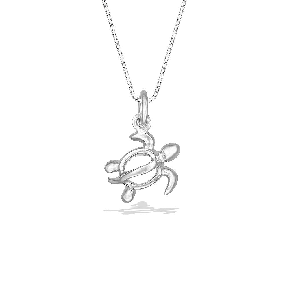 10110 - 14K White Gold - Na Keiki (Children's) Honu Pendant