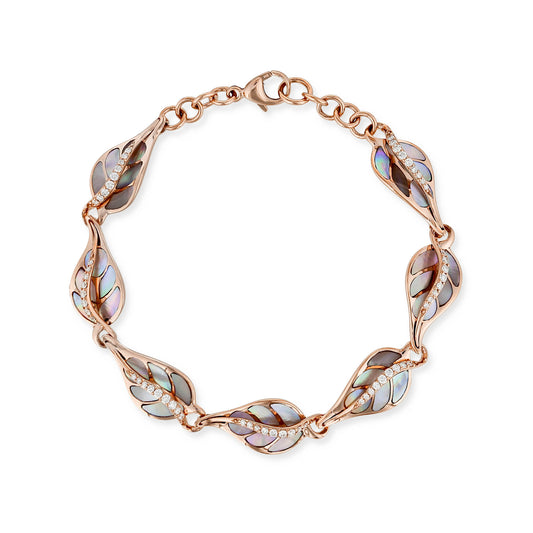 15192 - 14K Rose Gold - Maile Leaf Bracelet