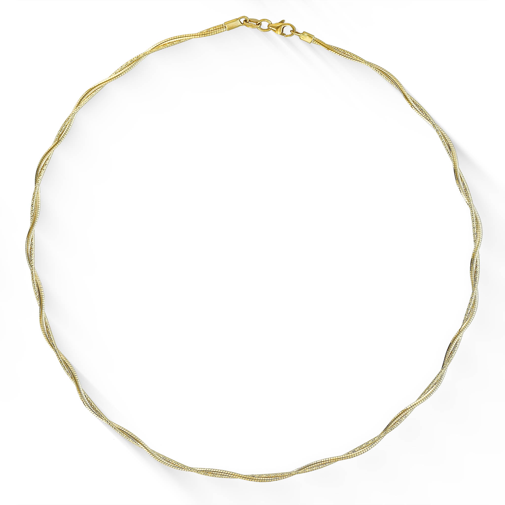 14k Two-Tone 2mm Reversible with Adjustable Chain Omega Necklace: Precious  Accents, Ltd.