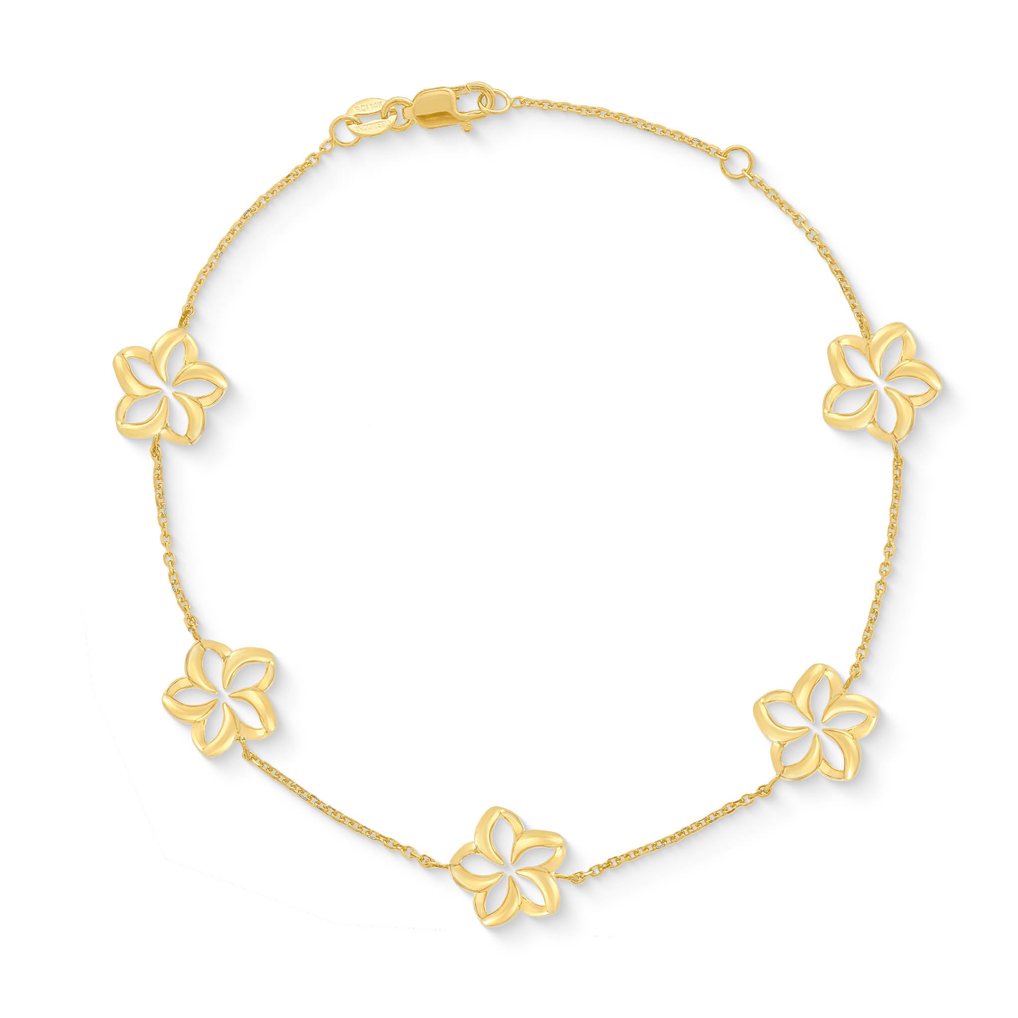 Plumeria deals gold bracelet