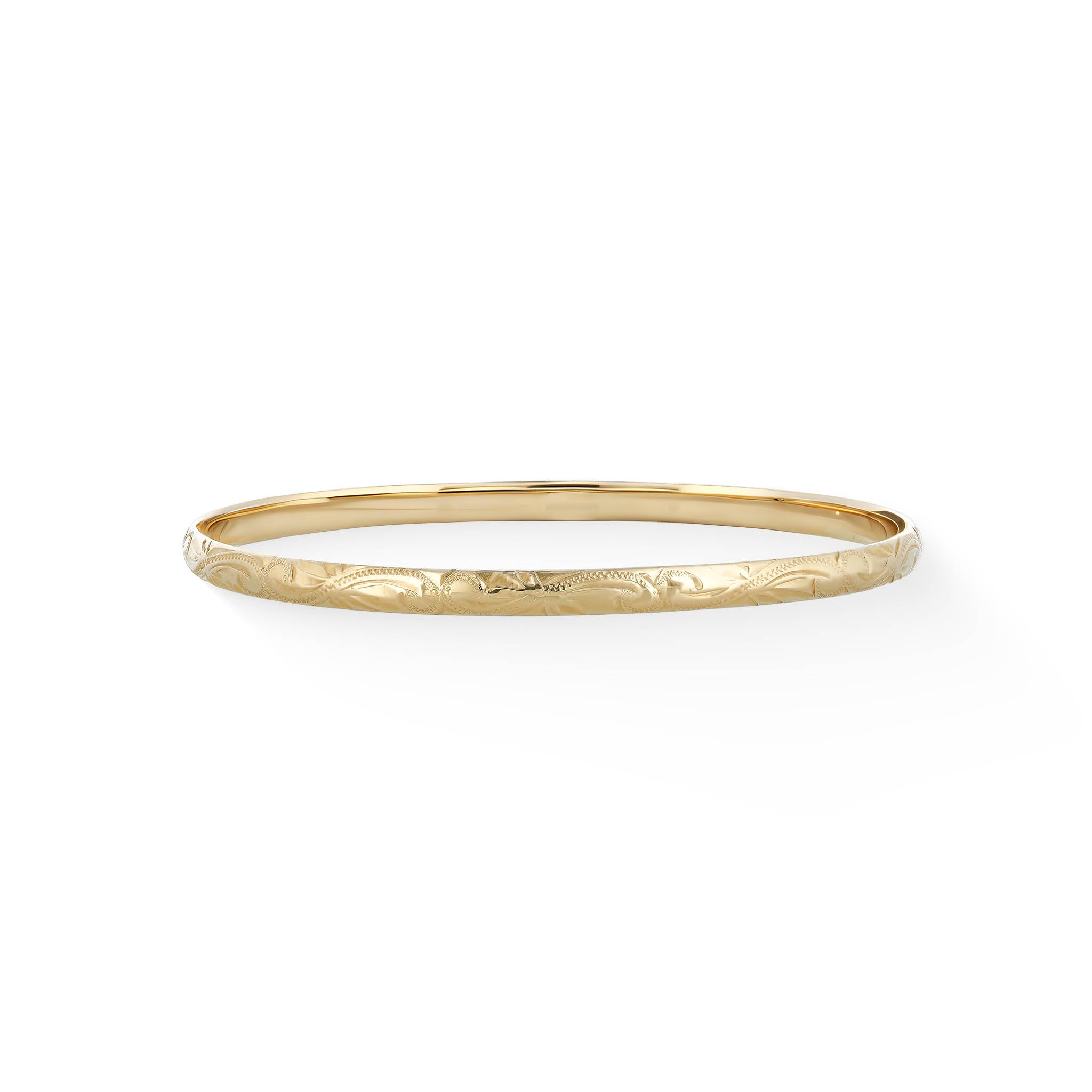 14K Gold Round Bangle Bracelet - JCPenney