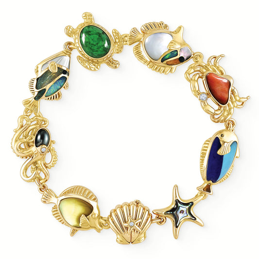 41943 - 14K Yellow Gold - Reef Life Bracelet