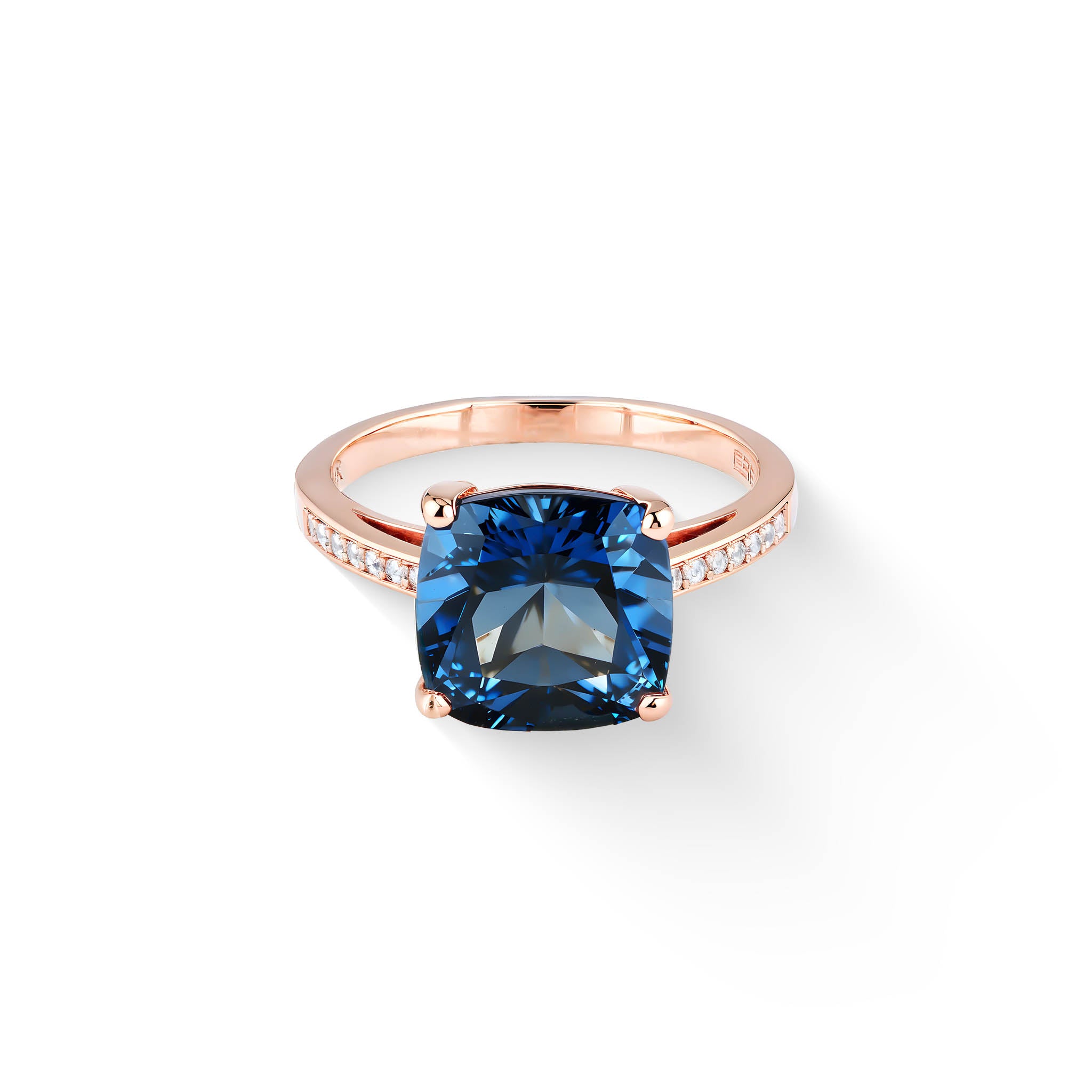 London Blue Topaz Sterling Silver Gemstone Rings Three-Stone Fine Rings for  sale | eBay