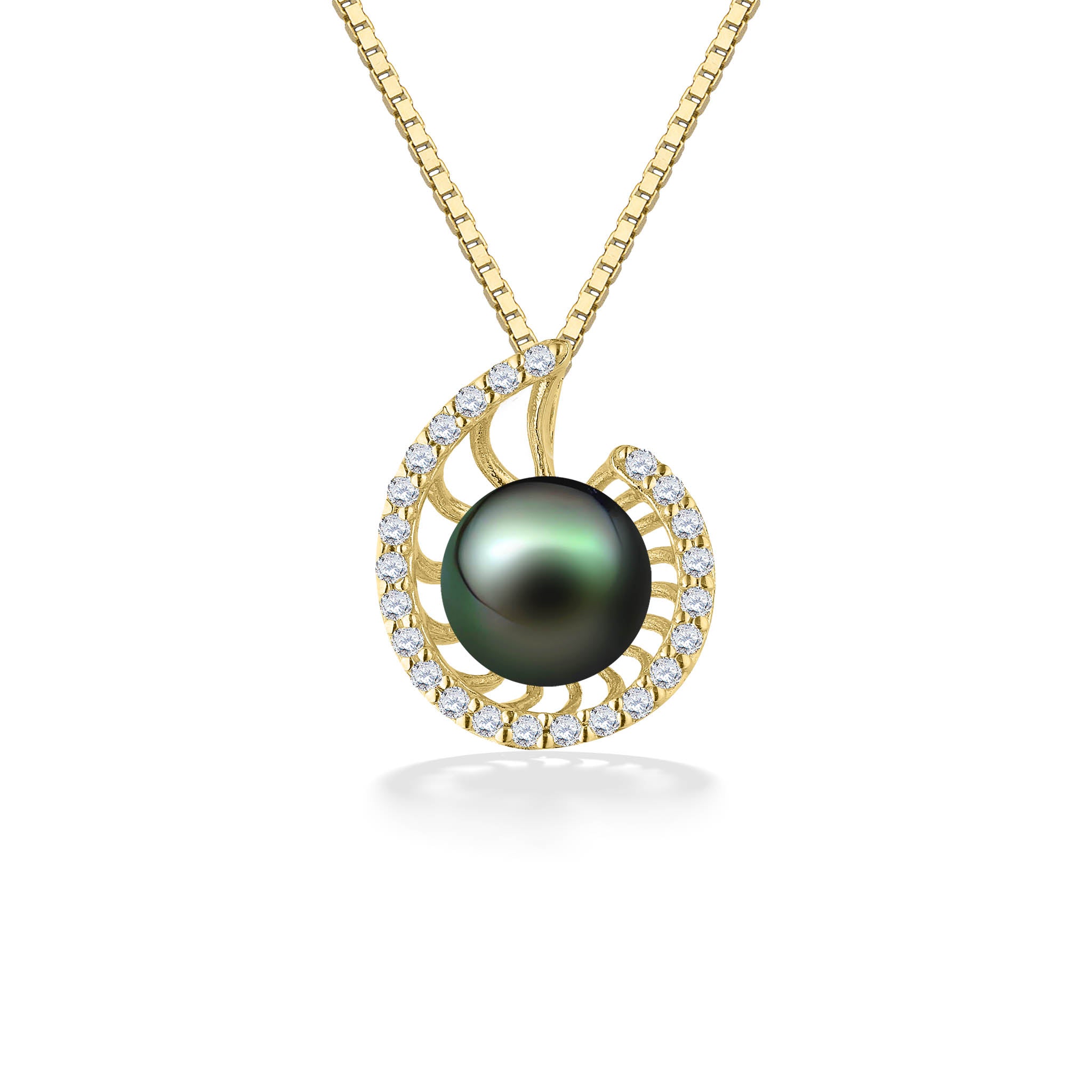 Tahitian Pearl Nautilus Pendant