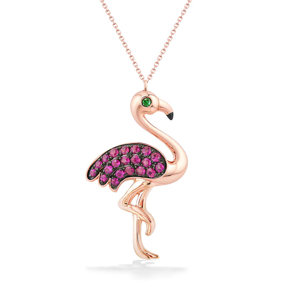 Statement flamingo detachable earrings in swarovski crystals - artificial  jewellery – EsmeCrsytal