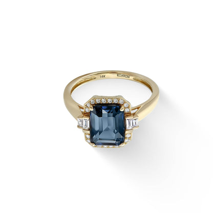 891007 - 14K Yellow Gold - Effy Blue Topaz Ring