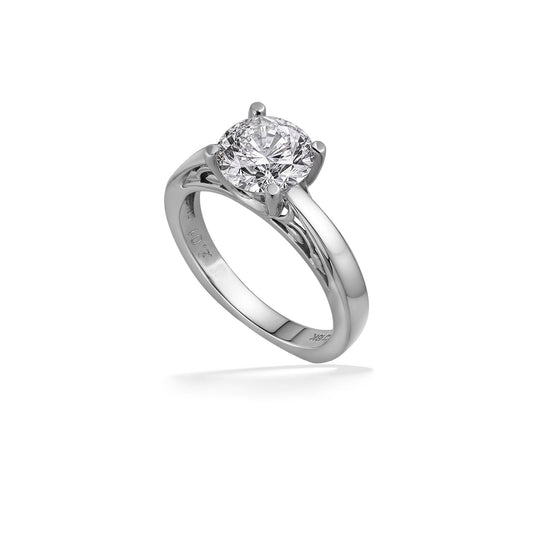 32080 - 18K White Gold - Round Na Hoku Solitaire Ring