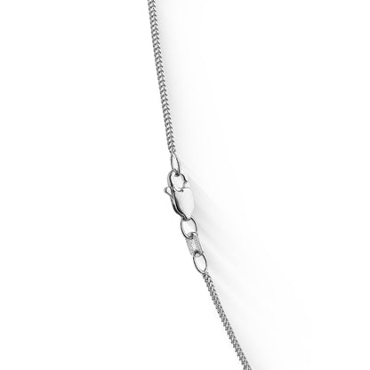 773130 - 14K White Gold - 18" Diamond Cut Franco Chain, 1.0mm