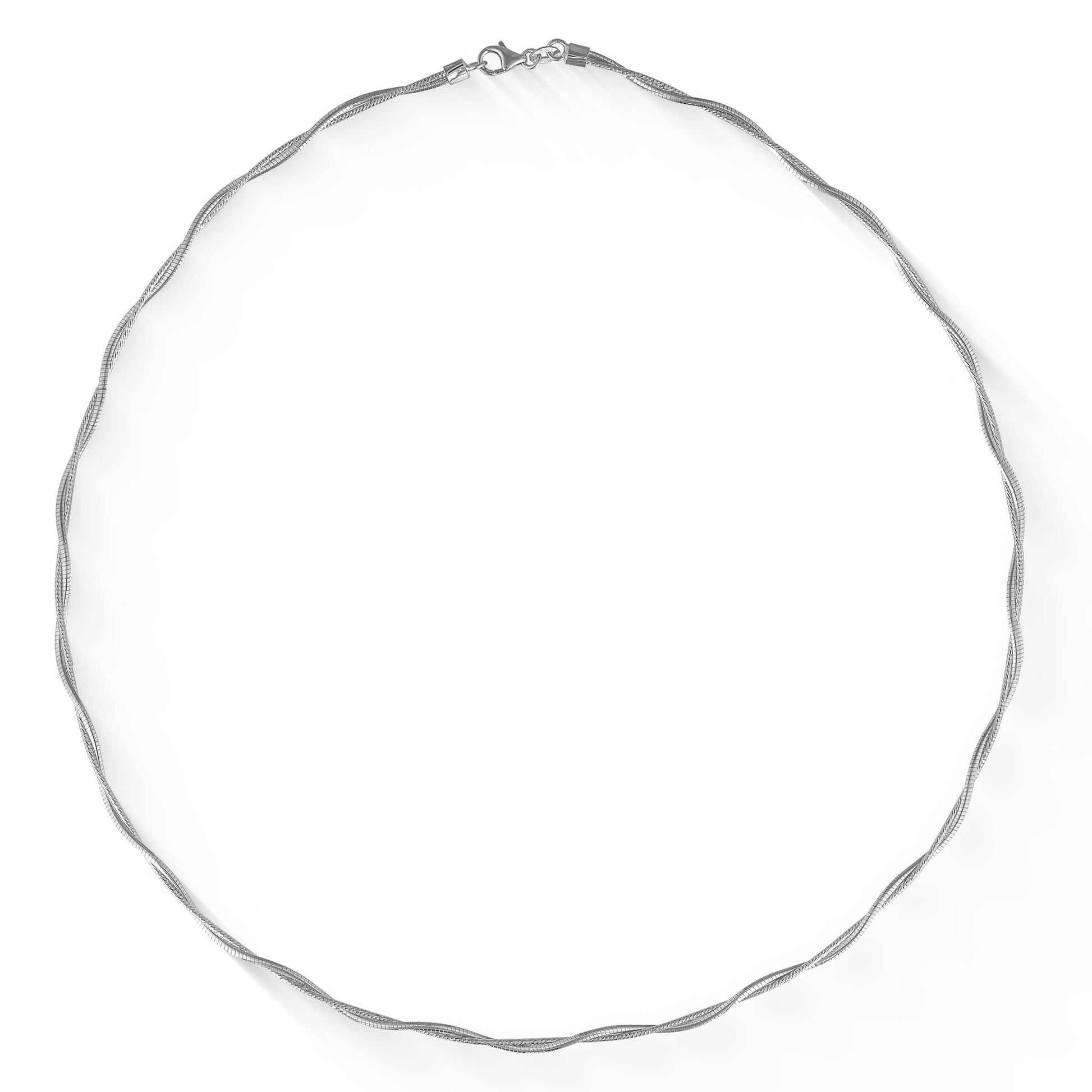 773226 - 14K White Gold - Twisted Omega Necklace