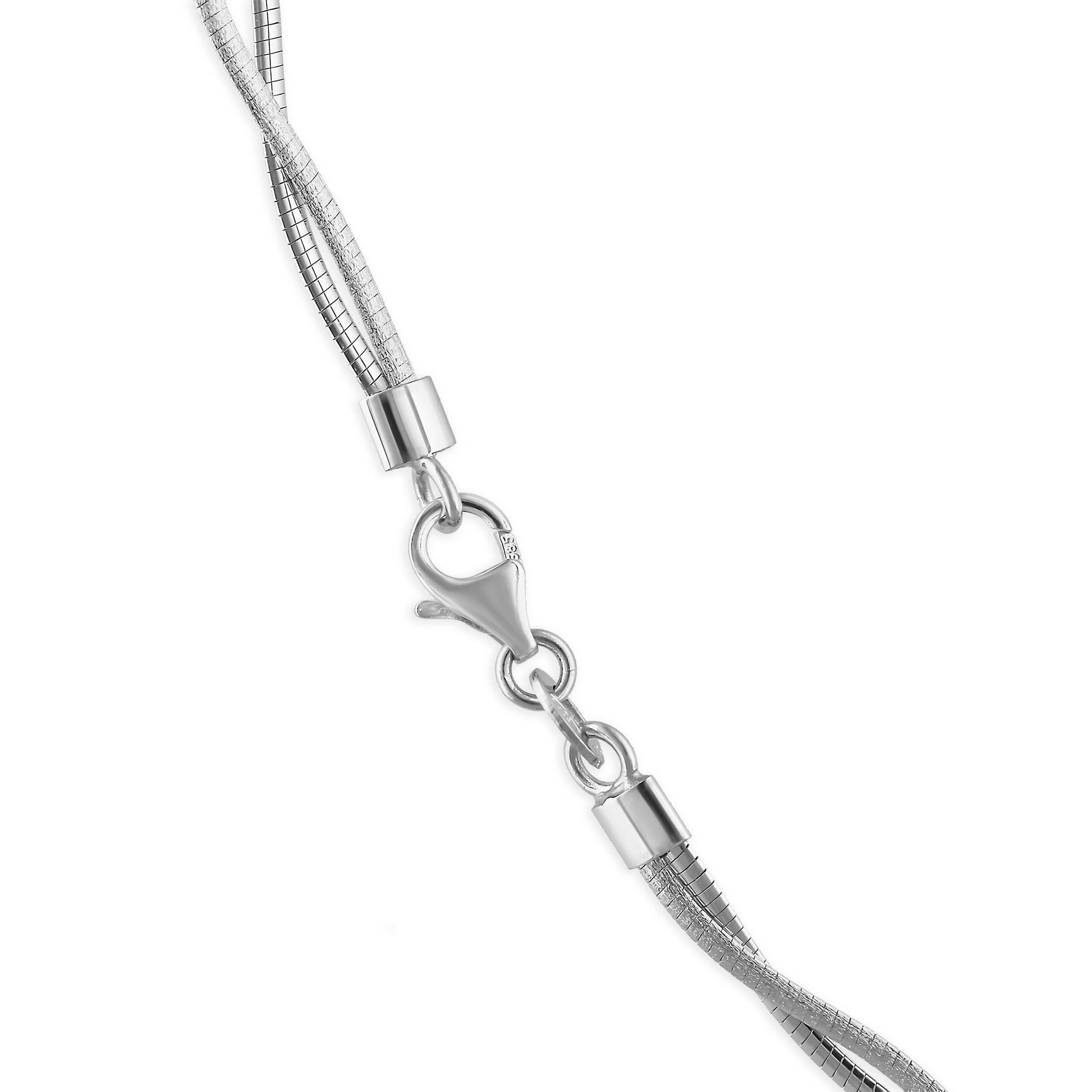 773226 - 14K White Gold - Twisted Omega Necklace