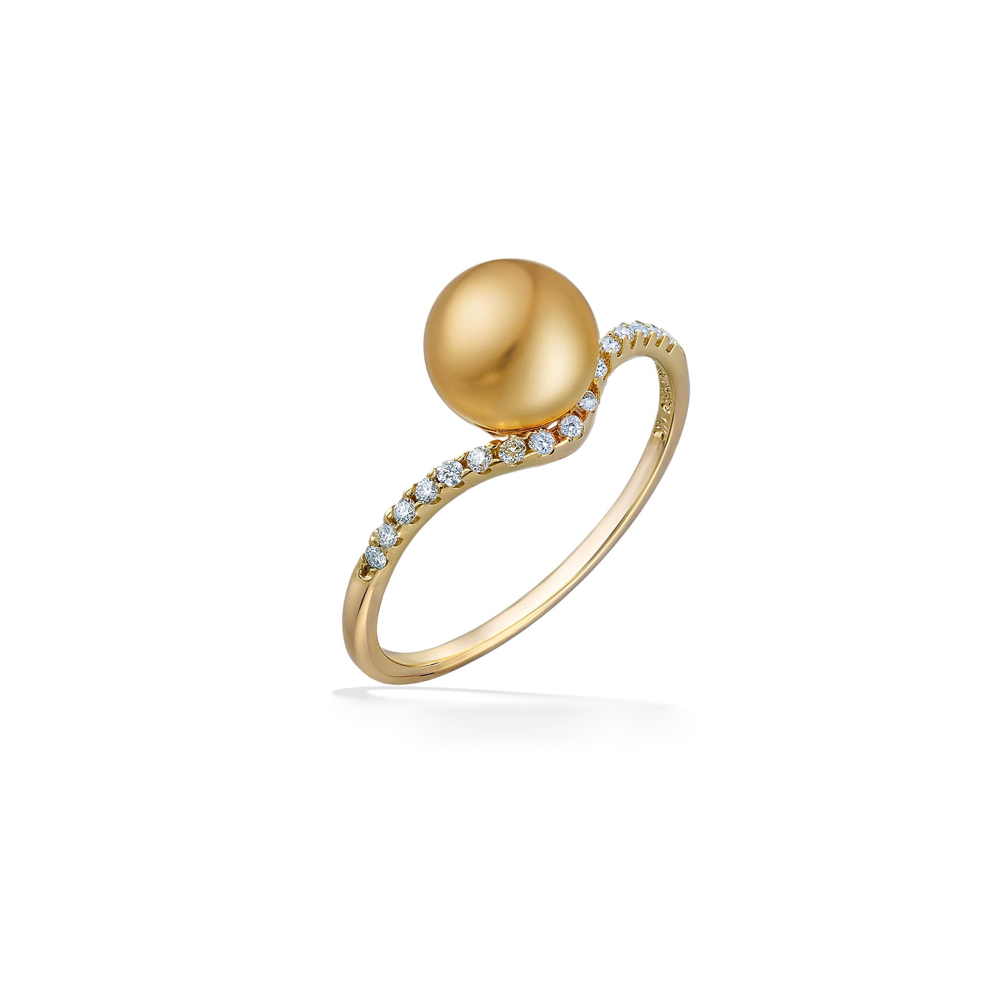 Golden South Sea Pearl Chevron Ring Na Hoku