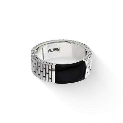 773267 - Sterling Silver - Effy Onyx Brick Ring