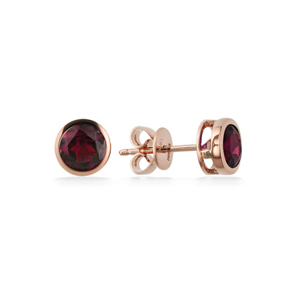 773302 - 14K Yellow Gold - Effy Garnet Bezel Stud Earrings