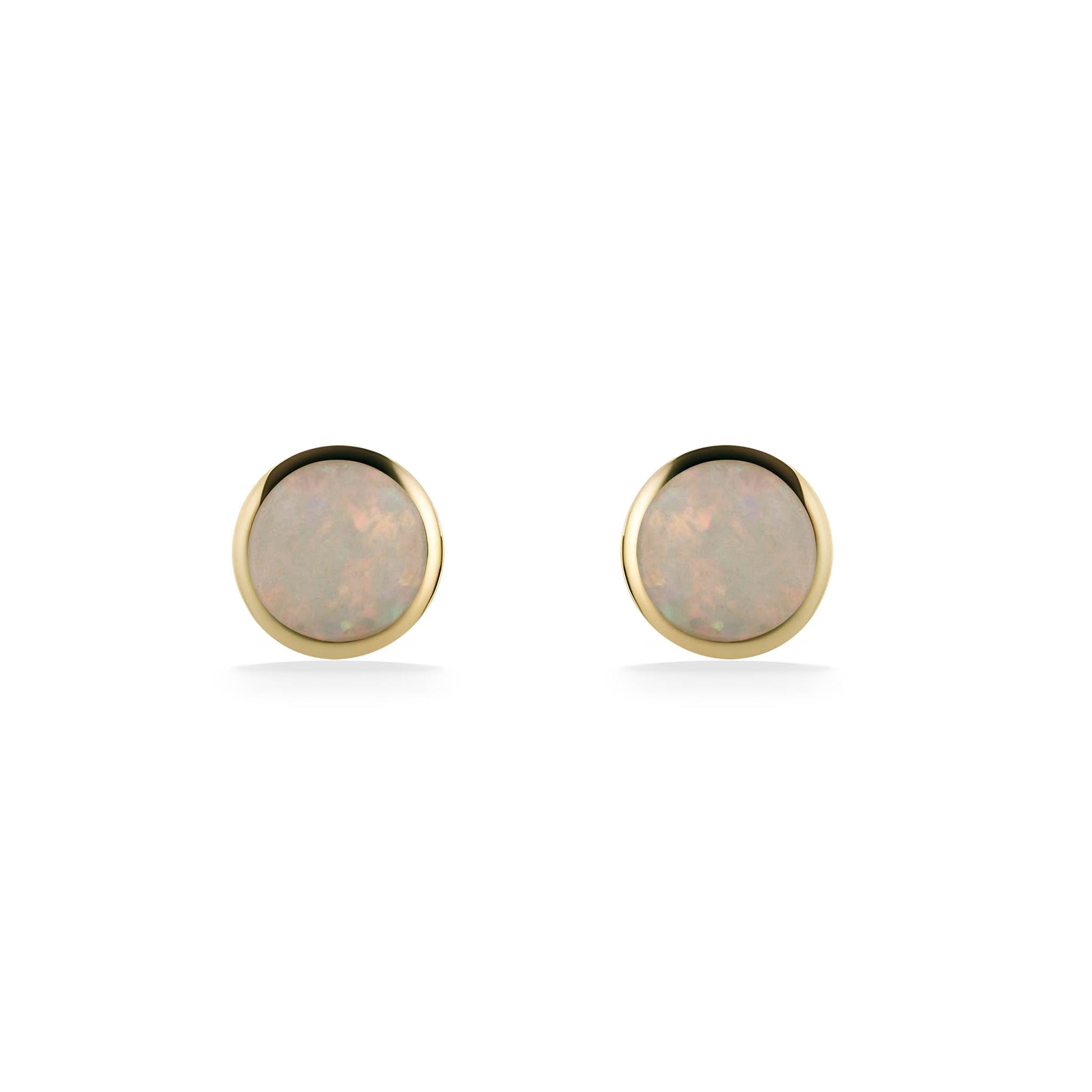 773309 - 14K Yellow Gold - Effy Opal Bezel Stud Earrings