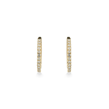 773323 - 14K Yellow Gold - Effy Diamond Endless Hoop Earrings