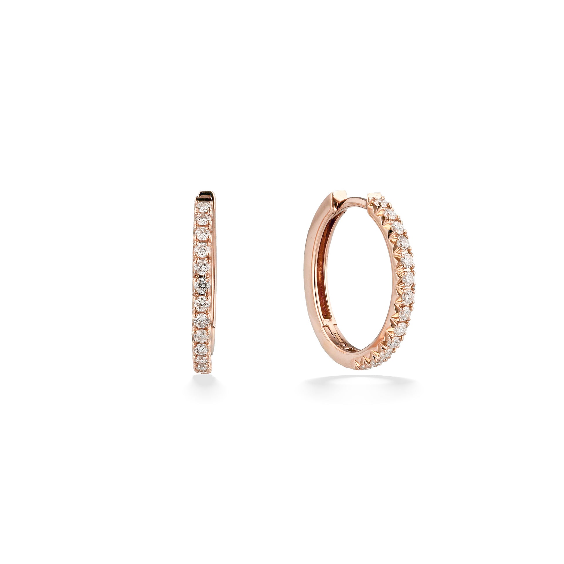 773324 - 14K Rose Gold - Effy Diamond Endless Hoop Earrings