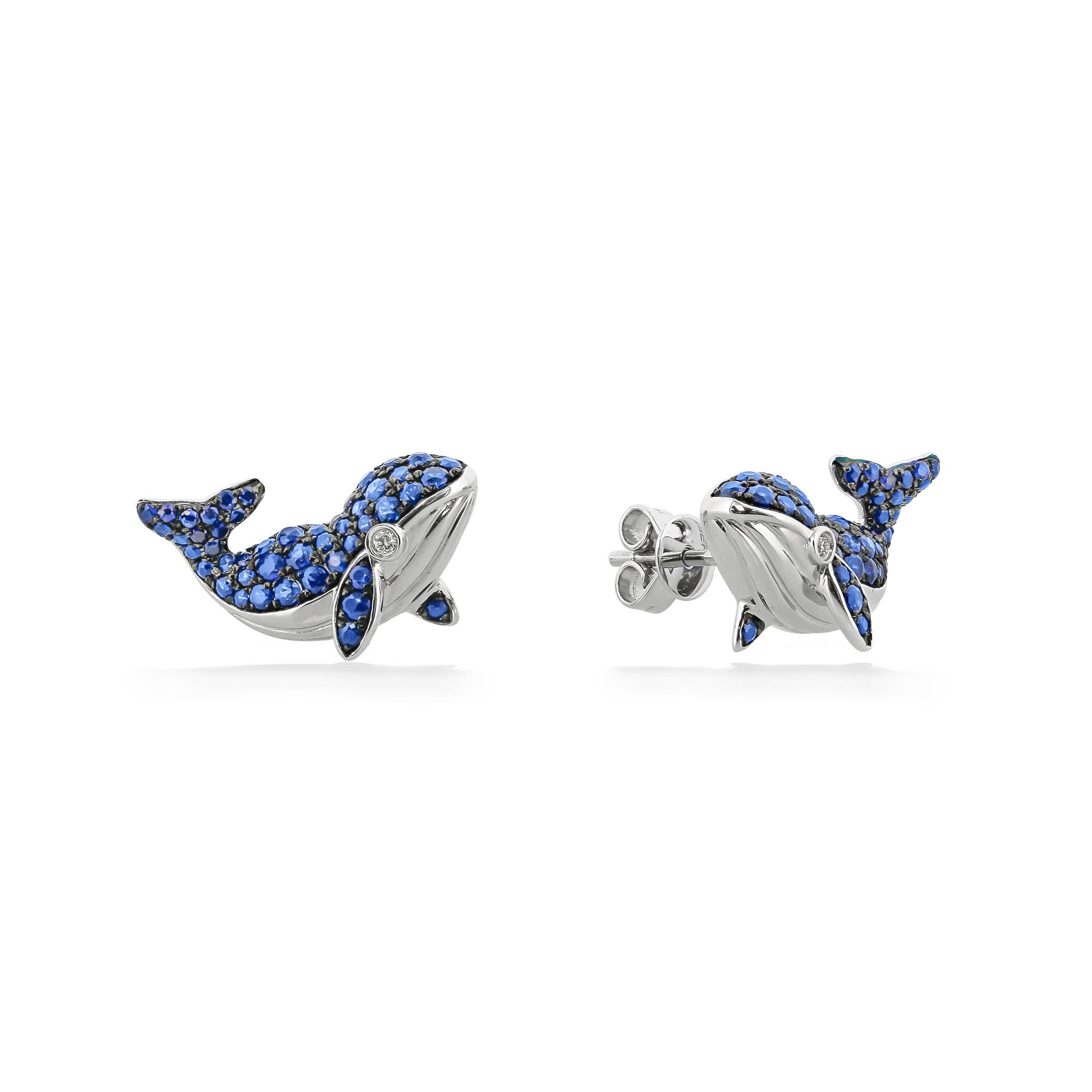 Effy Blue Sappire Whale Stud Earrings – Na Hoku