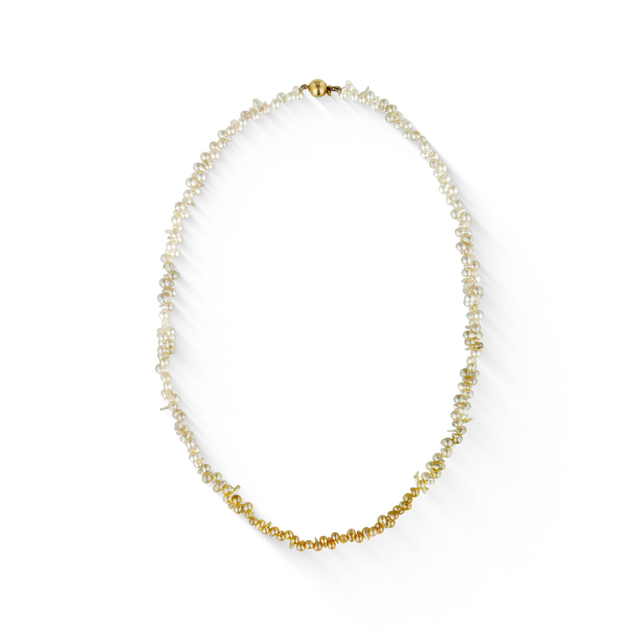 White and Gold Akoya Pearl Cleopatra Necklace – Na Hoku