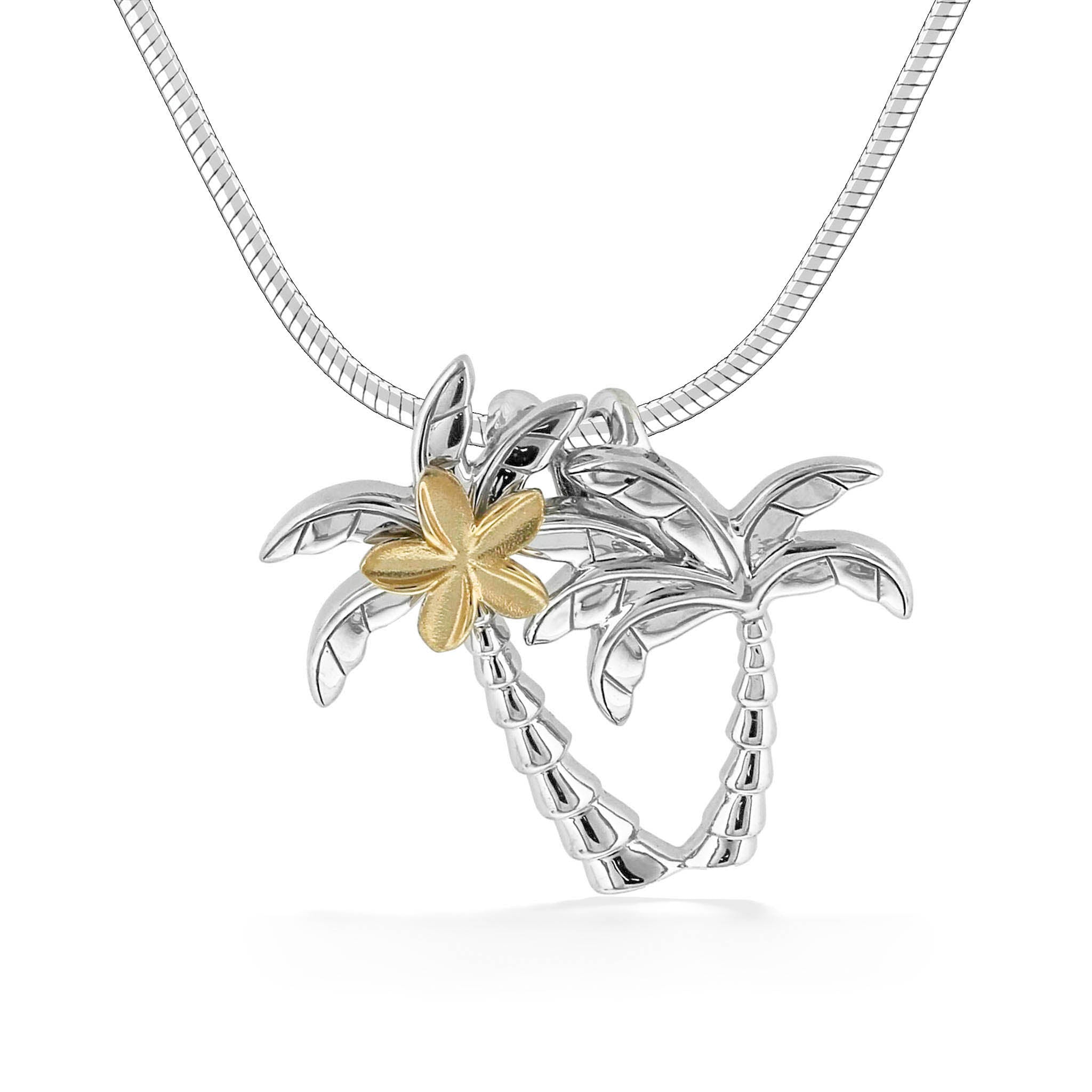 Palm Tree Plumeria Pendant – Na Hoku