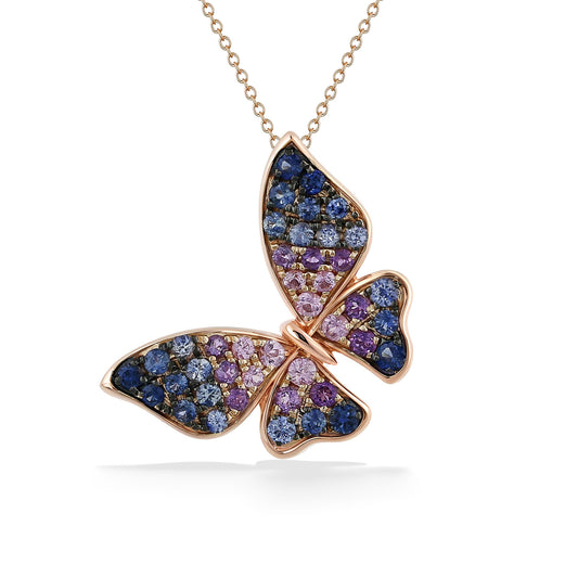 773505 - 14K Rose Gold - Le Vian Aloha Collection Butterfly Ombré Pendant