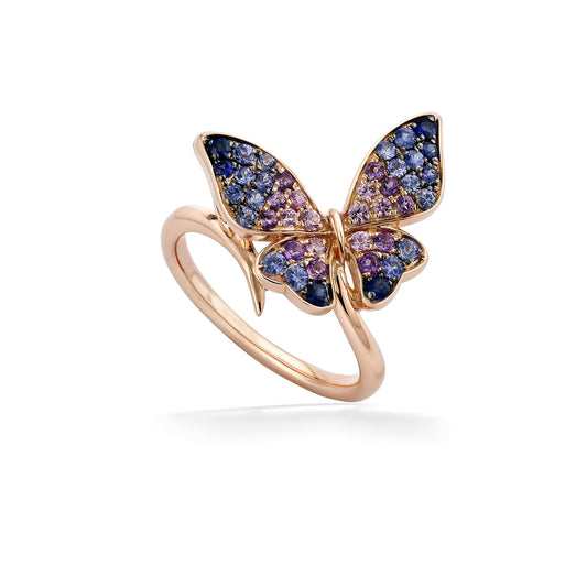 773506 - 14K Rose Gold - Le Vian Aloha Collection Butterfly Ombré Ring