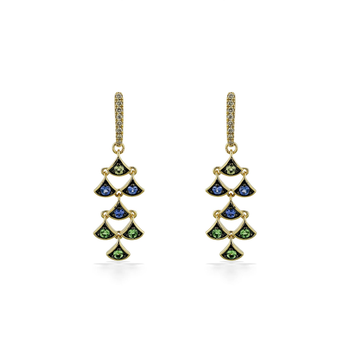 773515 - 14K Yellow Gold - Le Vian Aloha Collection Mermaid Scales Chandelier Earrings