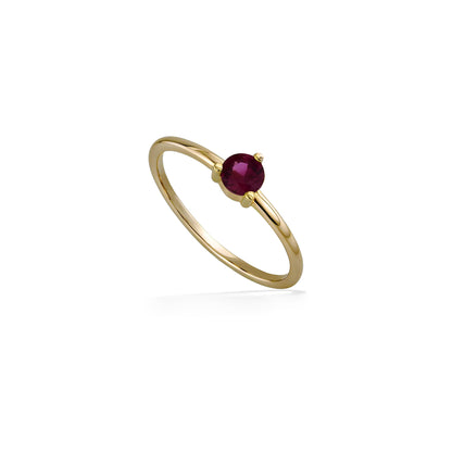 44791 - 14K Yellow Gold - Celestial Ruby Ring