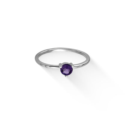 44795 - 14K White Gold - Celestial Amethyst Ring