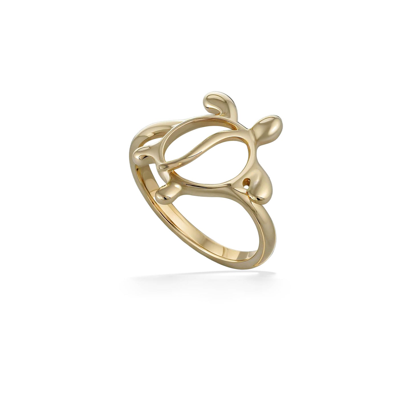 45119 - 14K Yellow Gold - Open Honu Ring