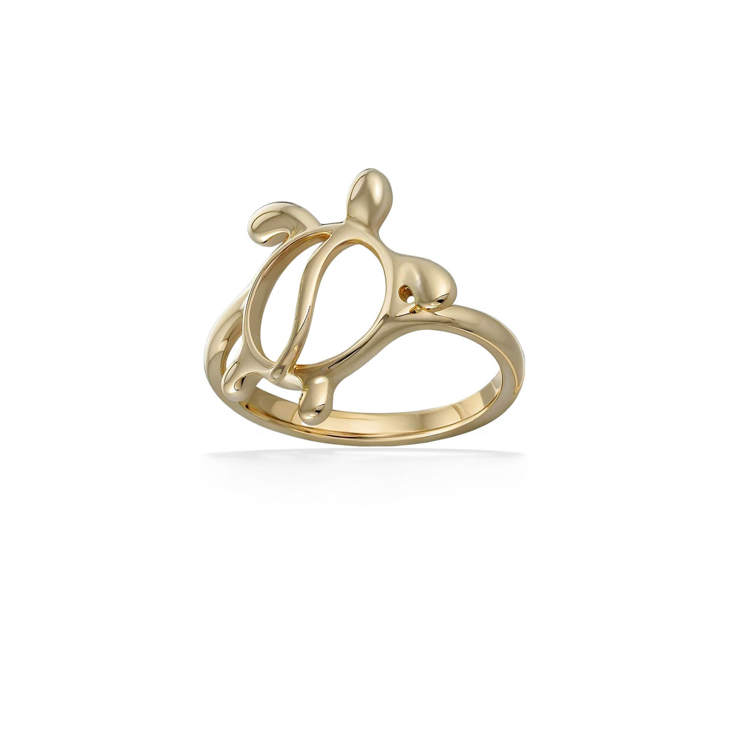 45119 - 14K Yellow Gold - Open Honu Ring