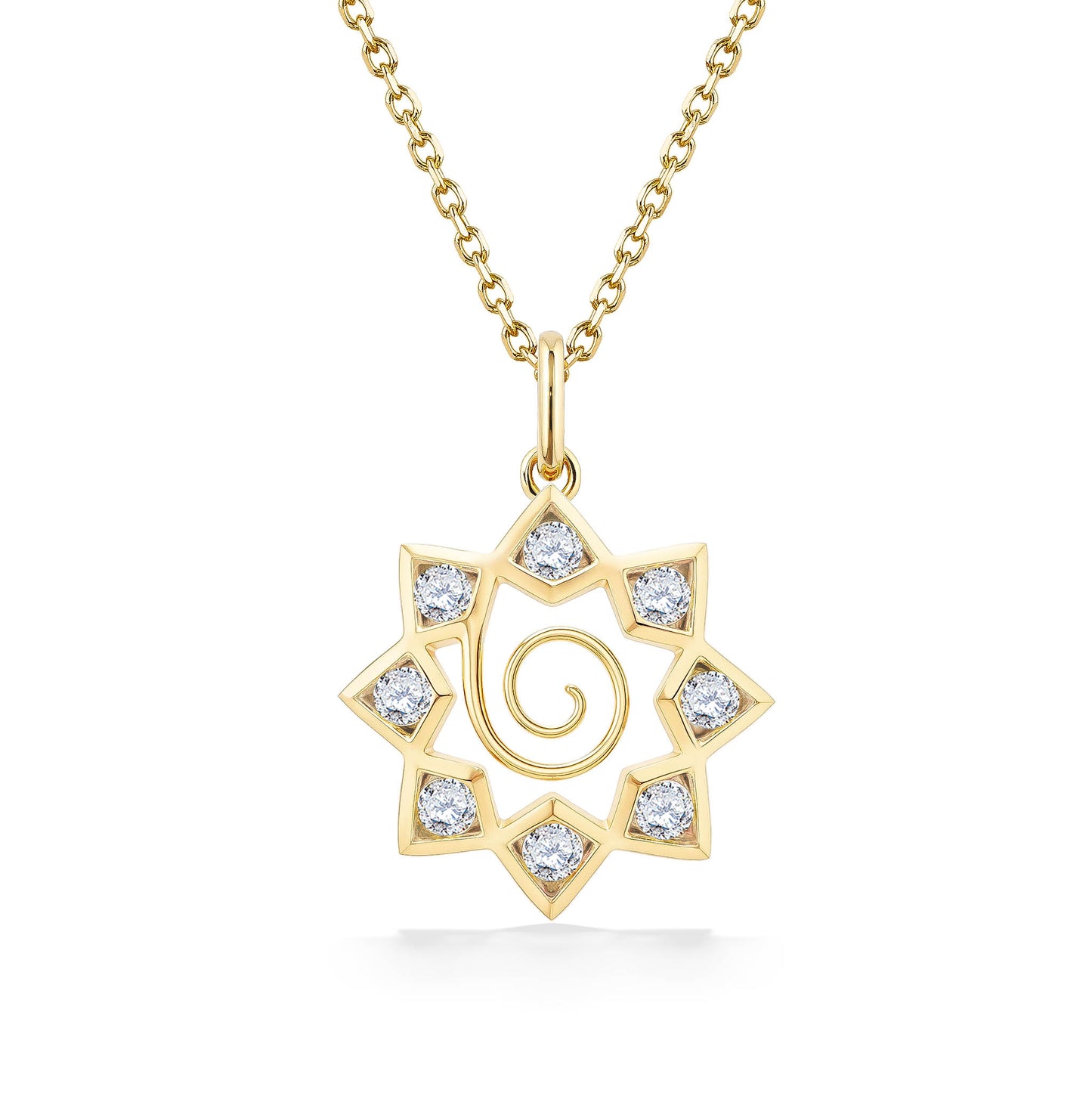 45131 - 14K Yellow Gold - Hokunani Diamond Pendant