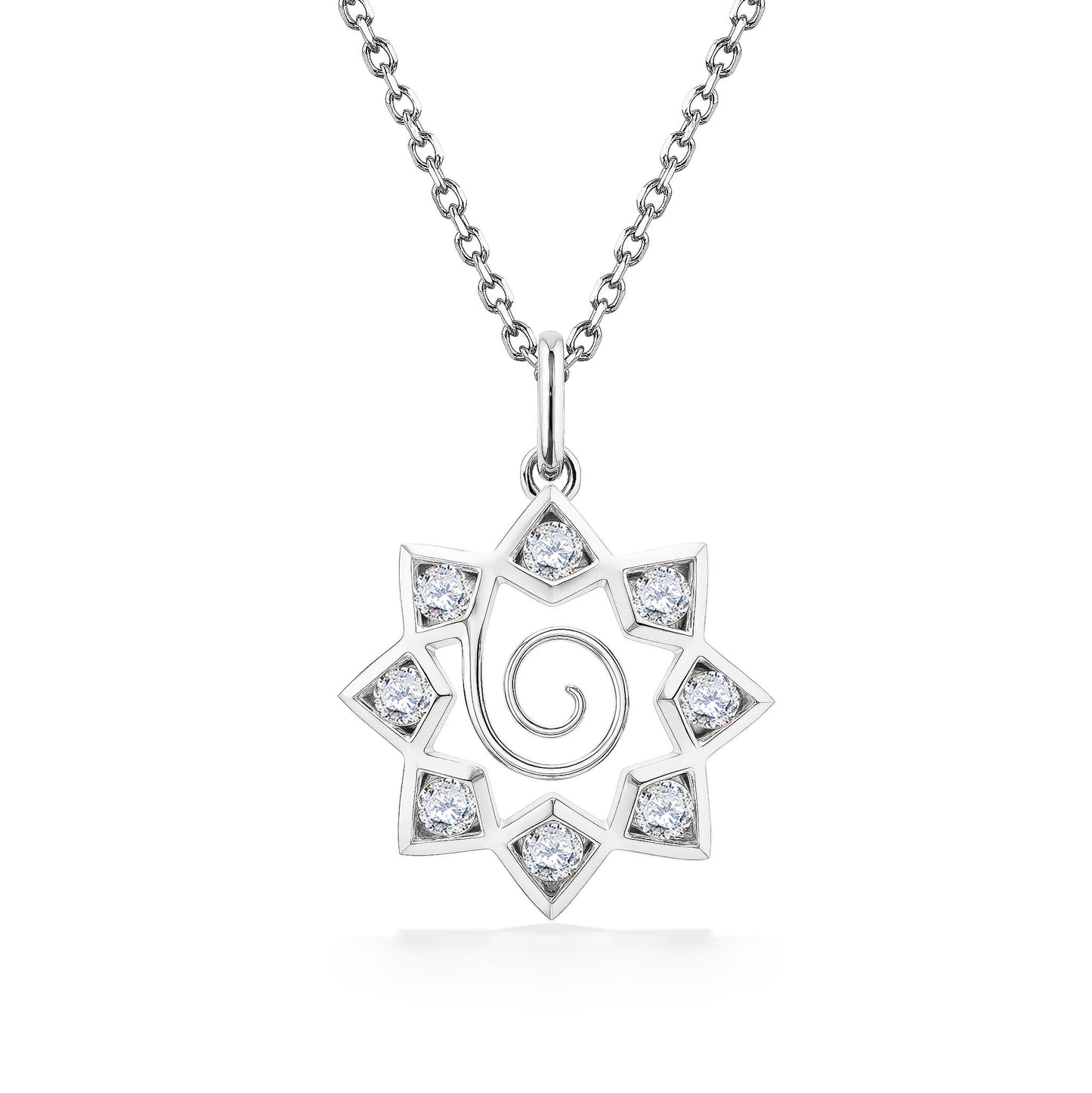 45132 - 14K White Gold - Hokunani Diamond Pendant