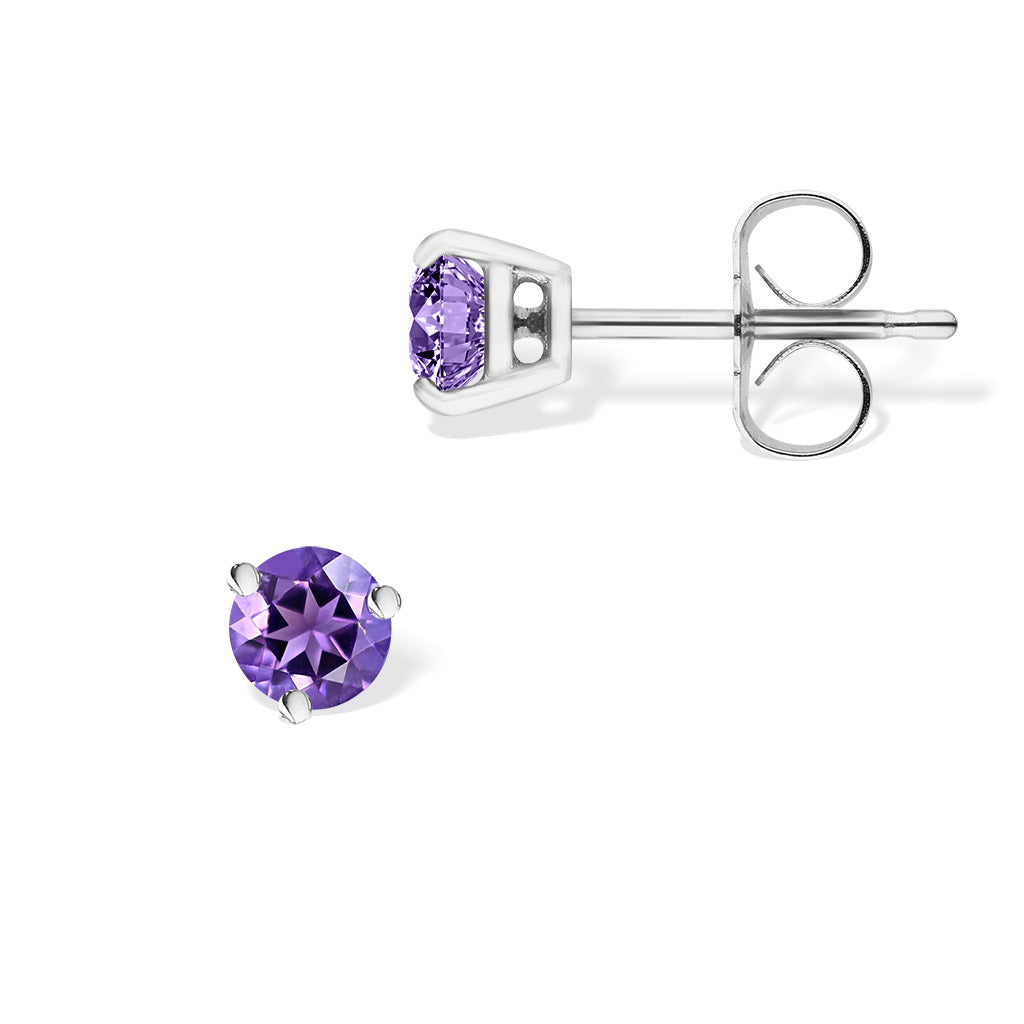 Amethyst Stud Earrings