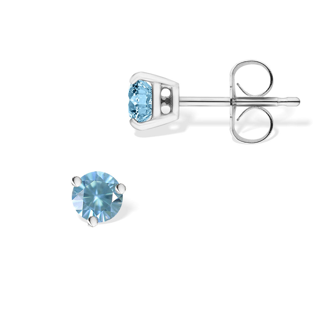 Blue zircon 2025 earrings stud