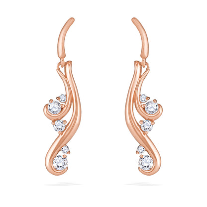 40438 - 14K Rose Gold - Waterfall Earrings