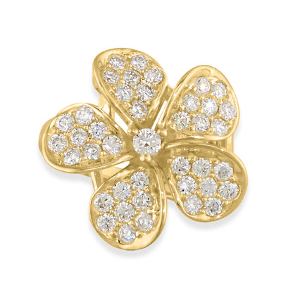 13628 - 14K Yellow Gold - Plumeria Ring