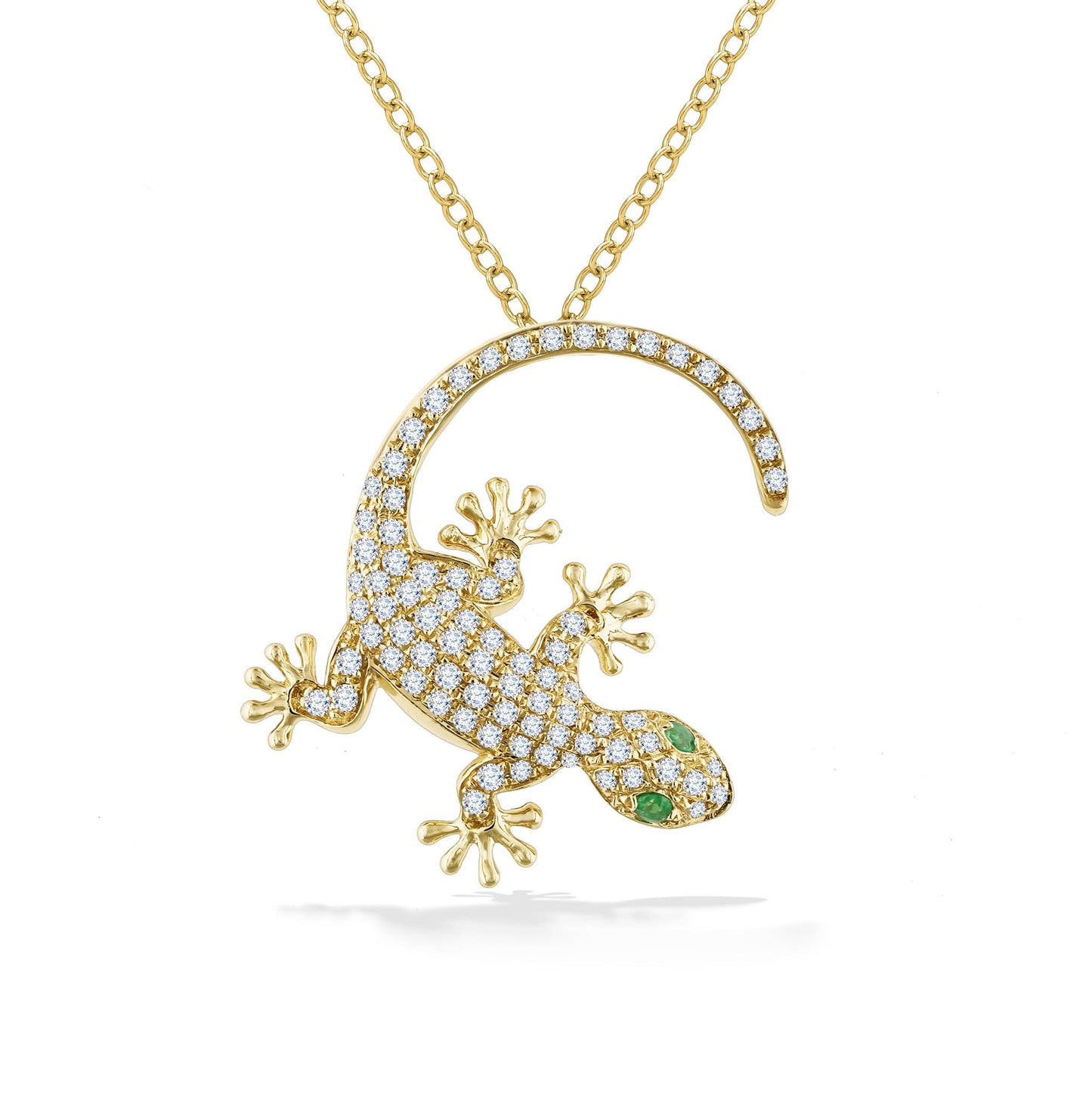 770195 - 14K Yellow Gold - Effy Brasilica Gecko Pendant 